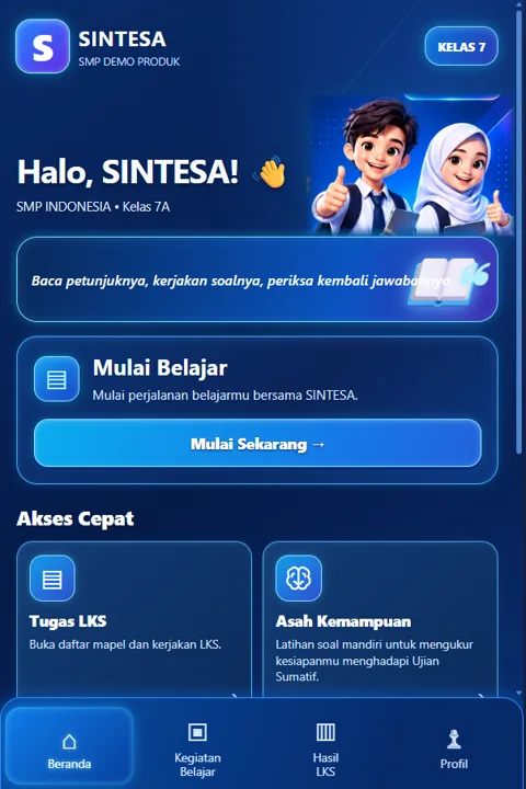 Screenshot asli aplikasi: Beranda
