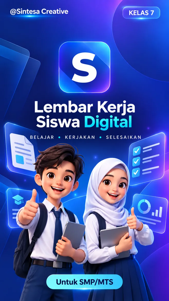 Referensi tampilan SINTESA LKS Digital Kelas 7